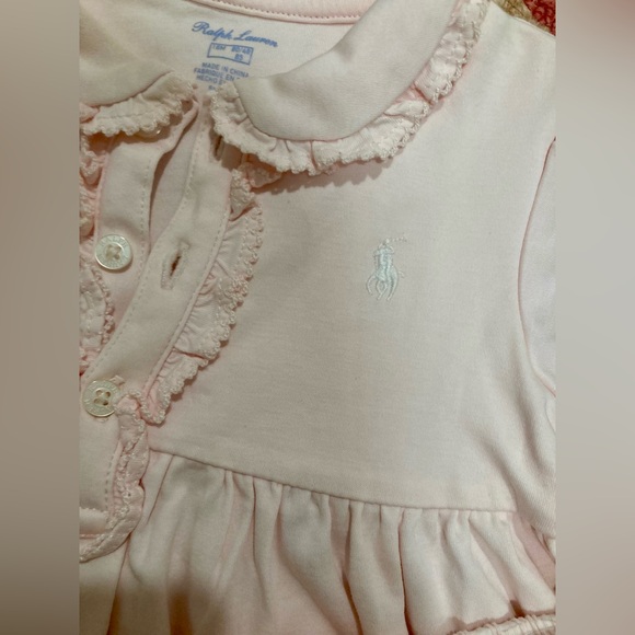 Ralph Lauren pink ruffle dress set with bloomers 18M - Picture 8 of 11